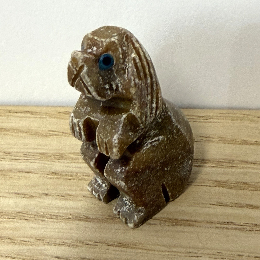 Miniature Animals StoneCarved Soapstone Figurine Shark Stingray Dogs Whale - Picture 2 of 6